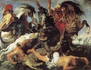Hunt on hippopotamus and crocodile Peter Paul Rubens
